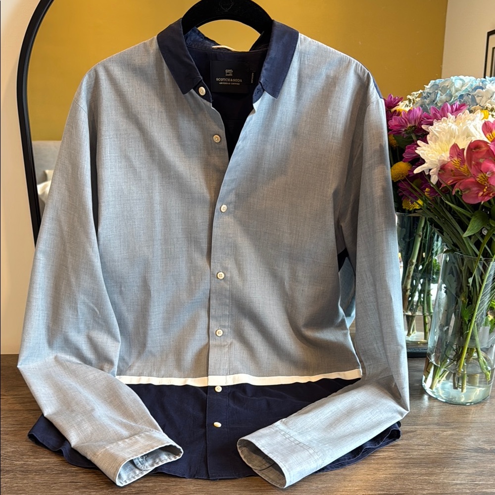 Scotch & Soda Colorblock Button Down Shirt
